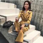 Set: Tie Waist Blazer + Boot Cut Dress Pants