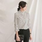 Frill-detail Dotted Blouse