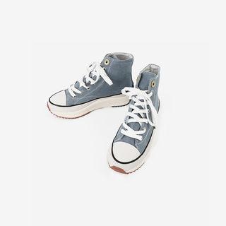 Contrast-trim Lace-up High Sneakers