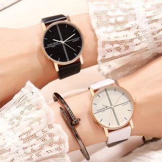 Cross Print Strap Watch