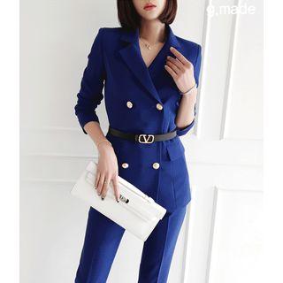 Double-breasted Blazer & Pants Office Look Set