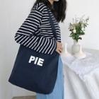 Lettering Canvas Tote Bag As Shown In Figure - One Size