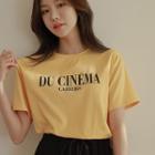 Vivid Letter Round-neck T-shirt