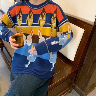 Jacquard Sweater Blue - One Size