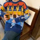 Jacquard Sweater Blue - One Size