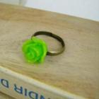 Green Rose Copper Ring Copper - One Size