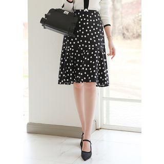 Flared Polka-dot Skirt