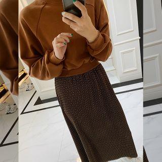 Mock Two-piece Dotted Maxi Dress