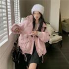 Rabbit Applique Padded Zip-up Jacket