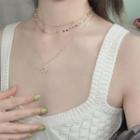 Crescent Charm Layered Choker Cx1631 - Three Necklace - Gold - One Size