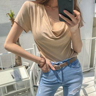Draped-front Top