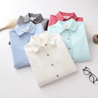 Long-sleeve Fleece-lined Blouse