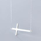925 Sterling Silver Cross Pendant Necklace S925 Sterling Silver Pendant Necklace - One Size