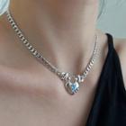 Heart Pendant Sterling Silver Necklace Xl1441 - Silver - One Size