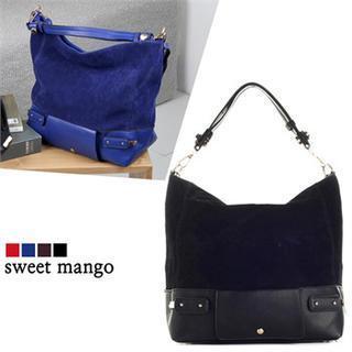 Faux Suede Shoulder Bag