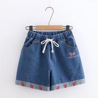 Strawberry Denim Shorts