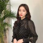 Polka Dot Sheer Blouse