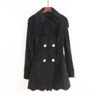 Woolen Double-buttoned Coat