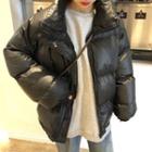 Padded Button Coat Black - One Size