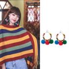 Ball Earring Color - One Size
