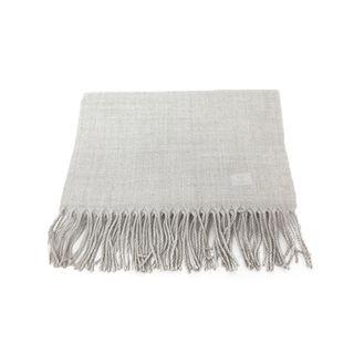 Fringed Wool Blend Long Scarf