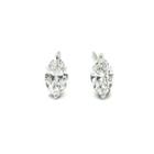 18k White Gold Marquise Earrings With Diamonds One Size