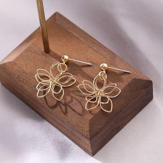 Flower Drop Earrings / Clip-on Earrings