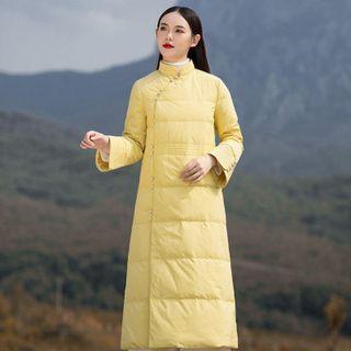 Mandarin Collar Midi Padded Coat