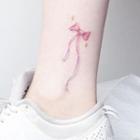 Bow Print Waterproof Temporary Tattoo One Piece - One Size