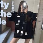 Badge-accent Loose T-shirt