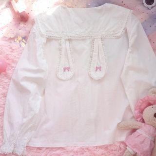 Rabbit Ear Blouse White - One Size