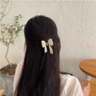 Bow Faux Pearl Alloy Hair Clamp Hair Clamp - Gold - One Size
