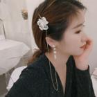 Faux Pearl Fringed Hair Pin / Earring