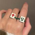 Mahjong Resin Open Ring (various Designs) / Set