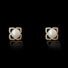Flower Faux Pearl Alloy Earring 1 Pair - 1847 - White - One Size