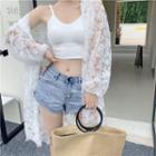 Hooded Lace Midi Jacket