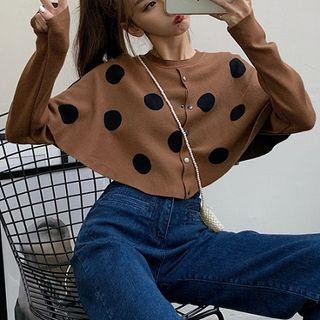 Mock Two-piece Single-breasted Long-sleeve Knit Sweater