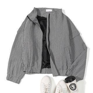 Gingham Zip Jacket