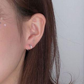 925 Sterling Silver Feather Earring 1 Pair - As Shown In Figure - One Size