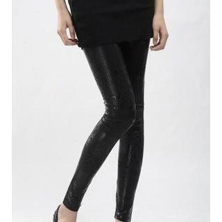Snakeskin Print Leggings