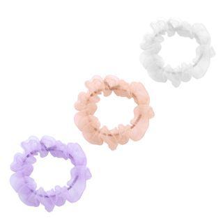 Chiffon Scrunchy Hair Tie Set (3 Pcs) One Size