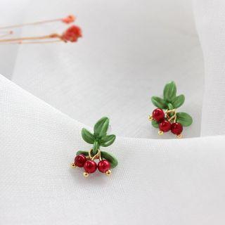 Fruit & Leaf Dangle Earring 5503 - Leaf - One Size