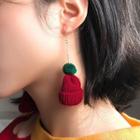 Miniature Knit Beanie Dangle Earring
