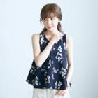 Sleeveless Floral Bow-tied Chiffon Top