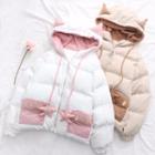 Ear-accent Hooded Padded Jacket