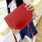 Faux-leather Metal-accent Cross Bag