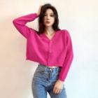 Cropped Cardigan Rose Pink - One Size