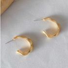 Twisted Alloy Open Hoop Earring 1 Pair - Gold - One Size