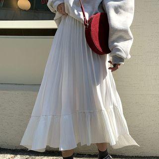 High-waist Plain Long Dress