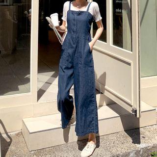 Sleeveless Wide-leg Jumper Jeans